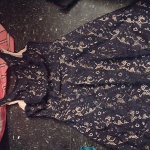 Juniors size small blue dress-0566